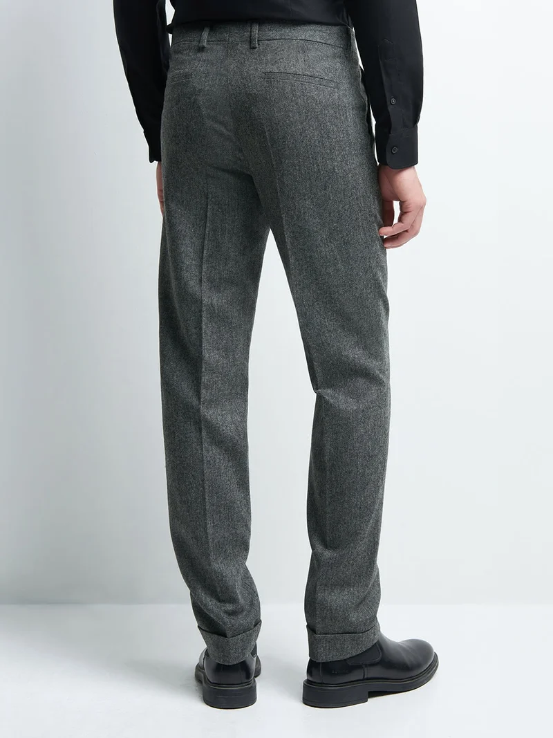 Pantalon coordonnable slim laine mélangé