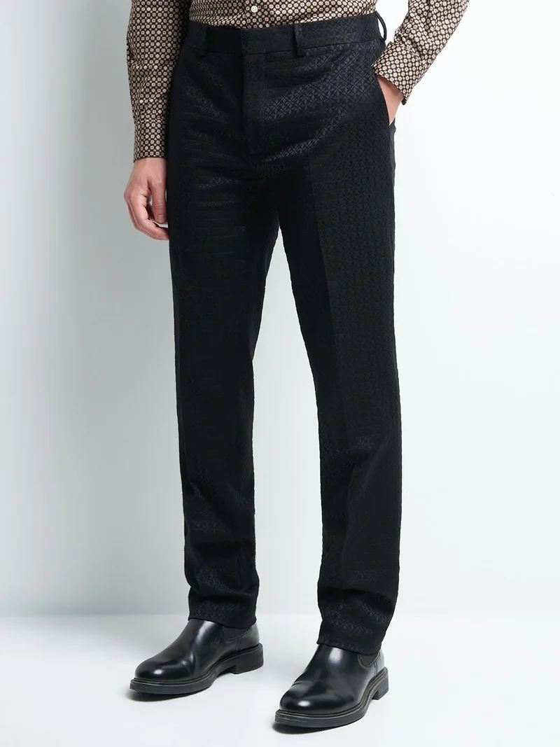 Pantalon coordonnable slim faux uni