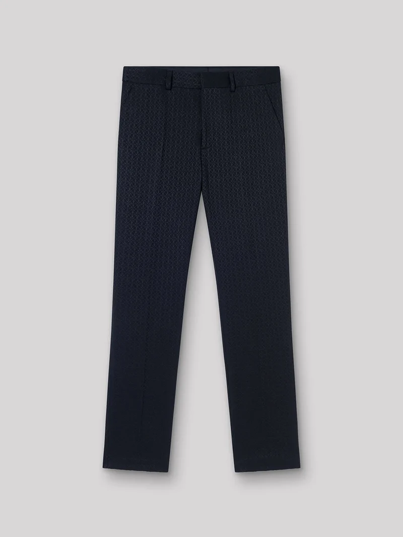 Pantalon coordonnable slim faux uni