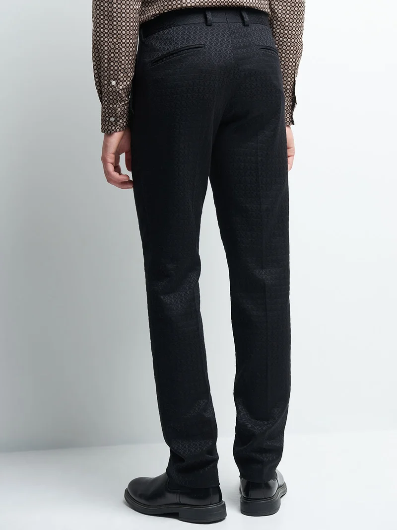 Pantalon coordonnable slim faux uni
