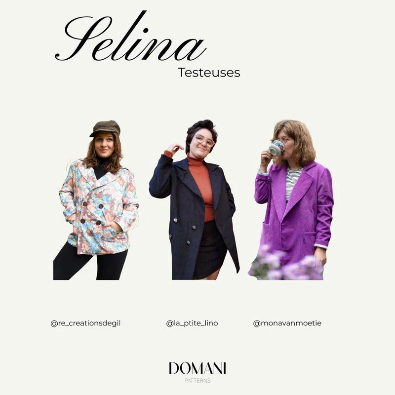 PATRON DE COUTURE PDF | Blazer Selina | Domani Patterns | FRANÇAIS SEULEMENT