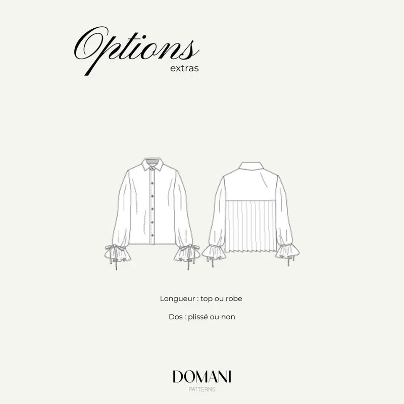 PATRON DE COUTURE PDF | Chemise & robe Noa | Domani Patterns | FRANÇAIS SEULEMENT
