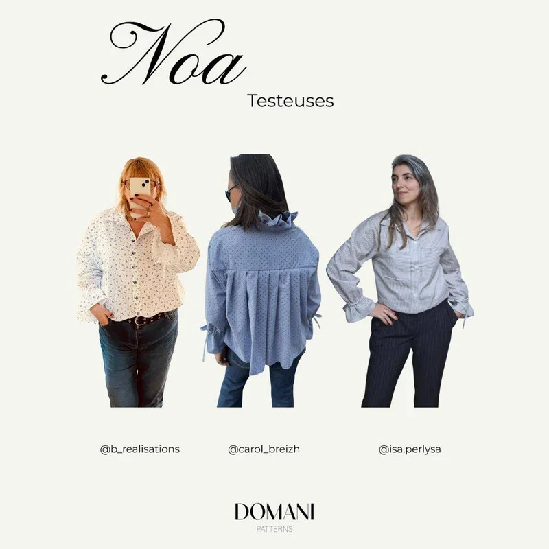 PATRON DE COUTURE PDF | Chemise & robe Noa | Domani Patterns | FRANÇAIS SEULEMENT