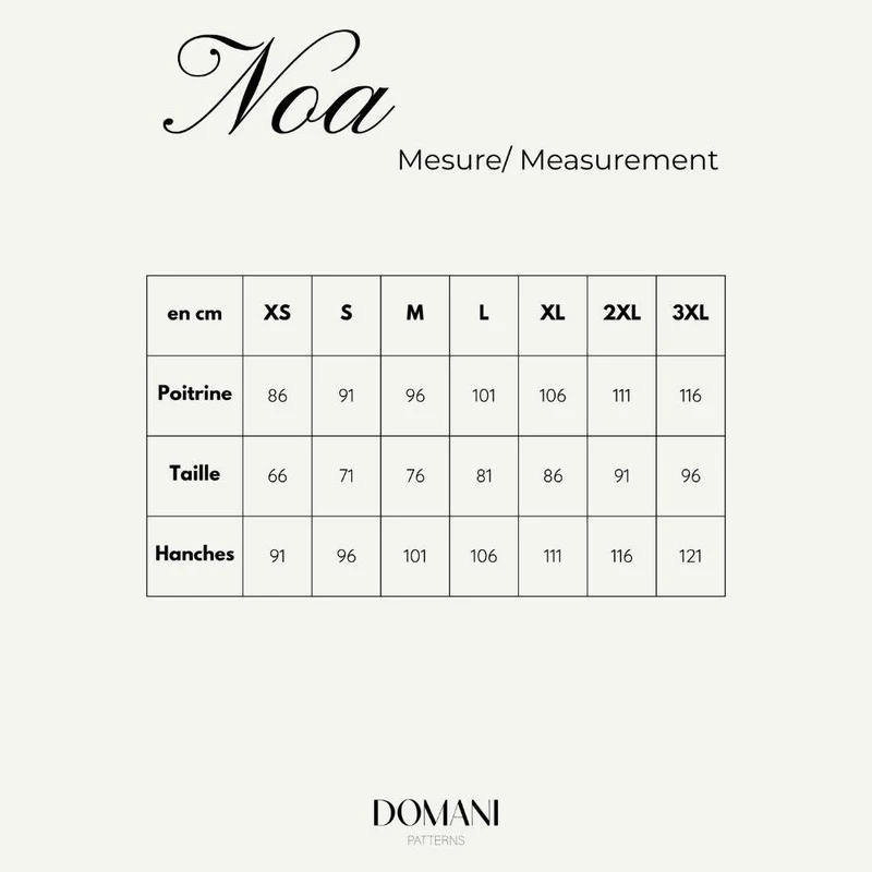 PATRON DE COUTURE PDF | Chemise & robe Noa | Domani Patterns | FRANÇAIS SEULEMENT