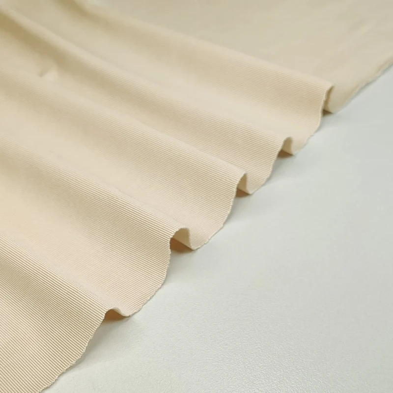 Jersey ultra doux | Doublure extensible | Beige | 95 cm | Fin de rouleau