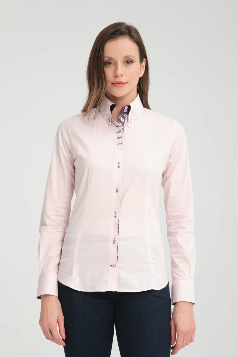 Silvia Iconic Poplin Stretch Women’s Shirt Pink