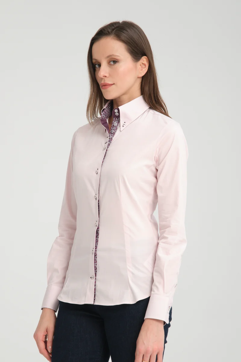 Silvia Iconic Poplin Stretch Women’s Shirt Pink