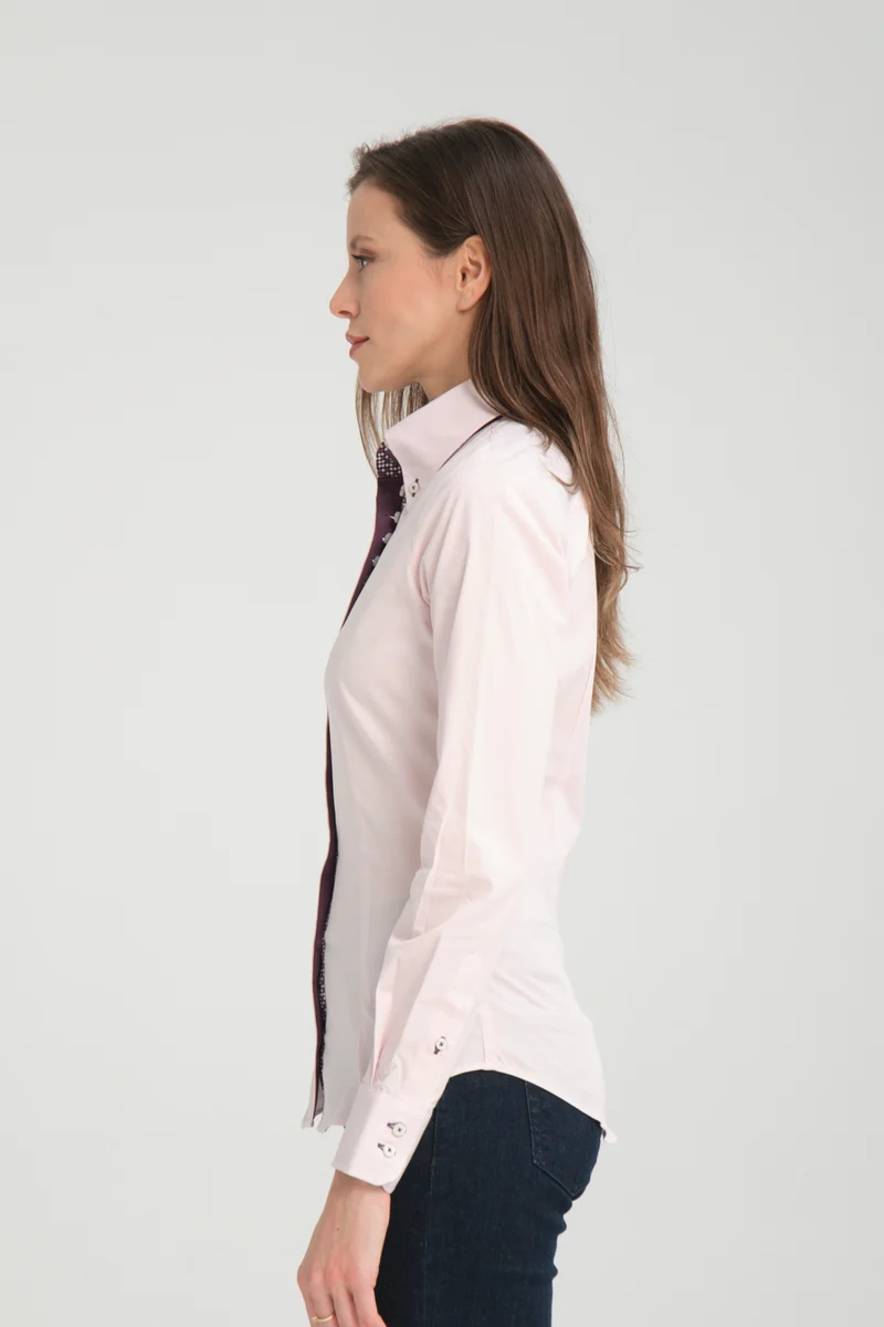 Silvia Iconic Poplin Stretch Women’s Shirt Pink