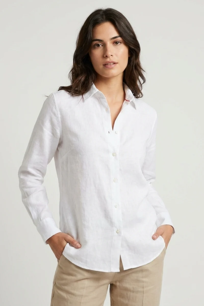 Beatrice Sport Linen Women’s Shirt White