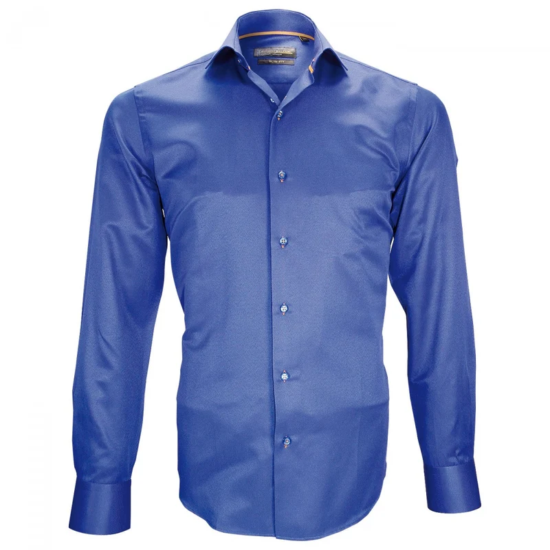 Chemise homme tissu armurée coupe cintrée SAPHIRE Emporio balzani