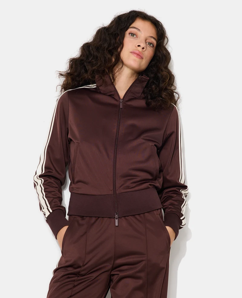 Veste de jogging avec bandes contrastées