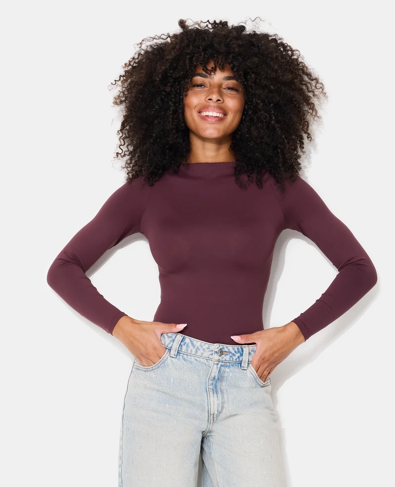 Body manches longues encolure bateau