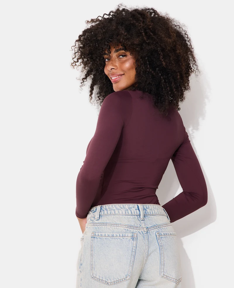 Body manches longues encolure bateau