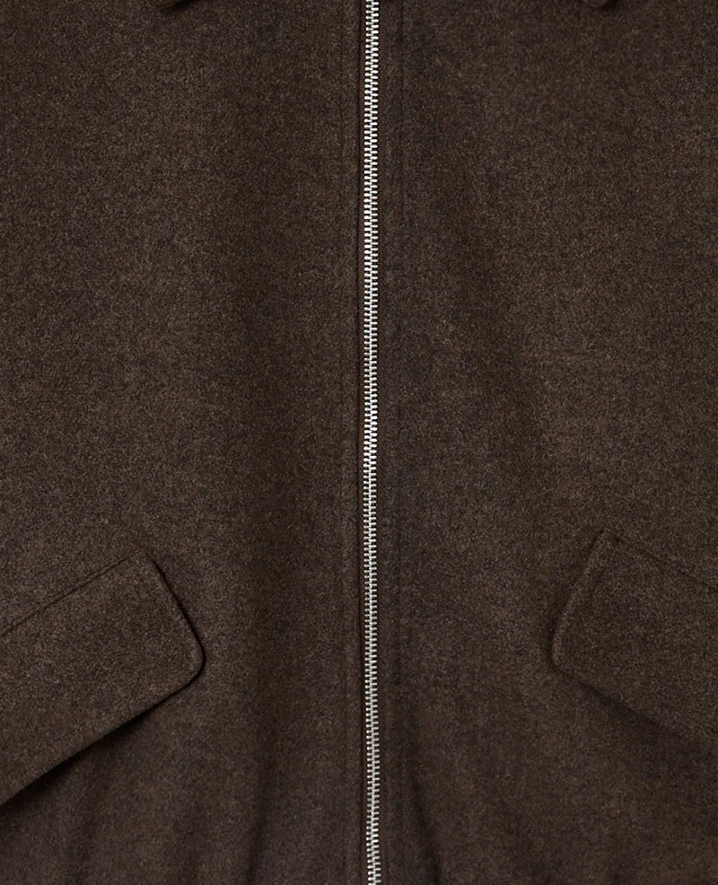 Blouson drap de laine avec zip