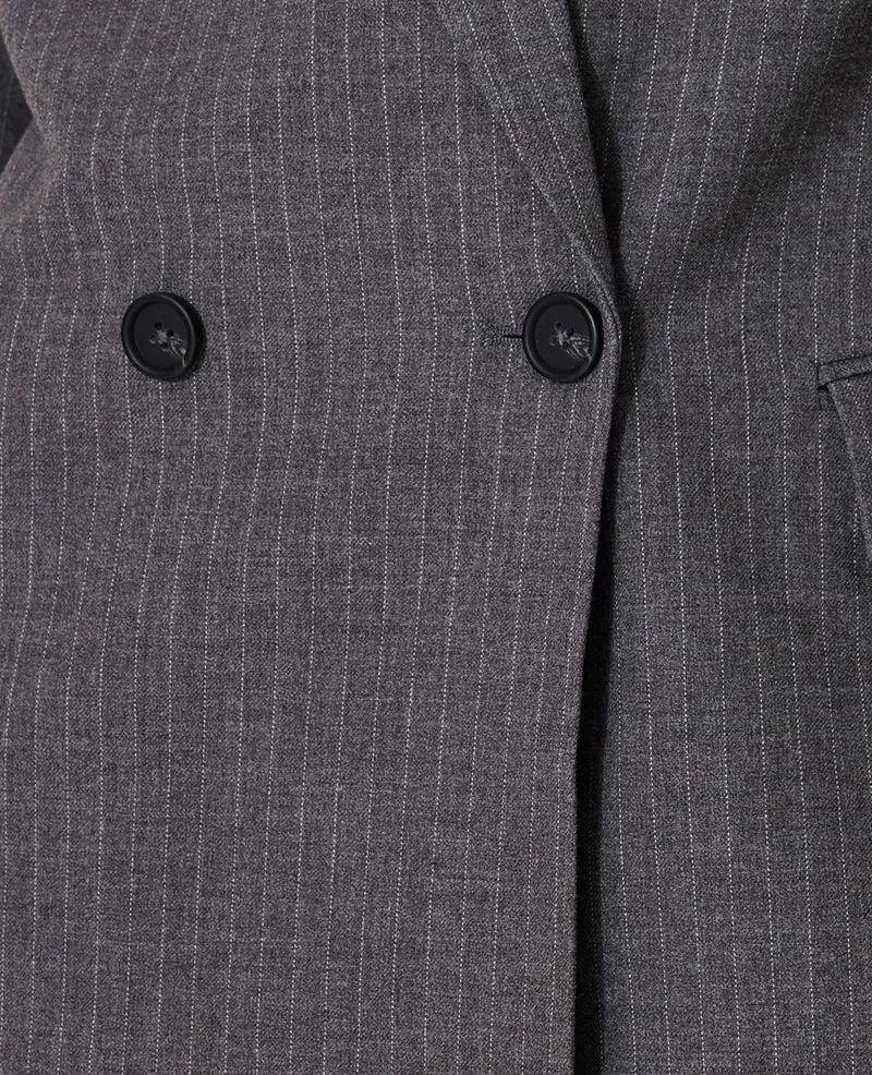 Veste blazer oversize fines rayures