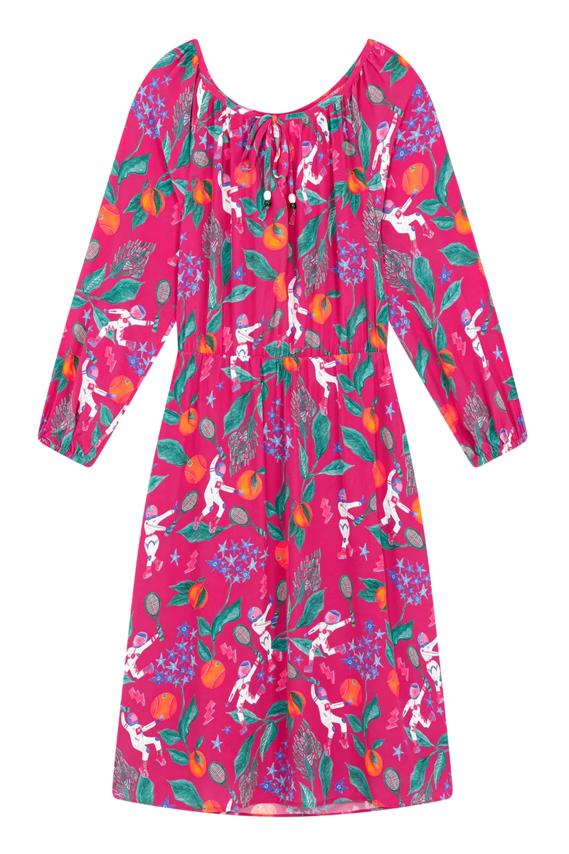 Robe Radieuse en soie Astro Tennis