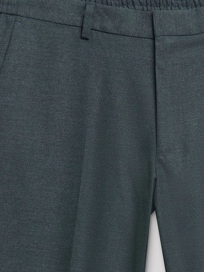 Pantalon coordonnable slim faux uni