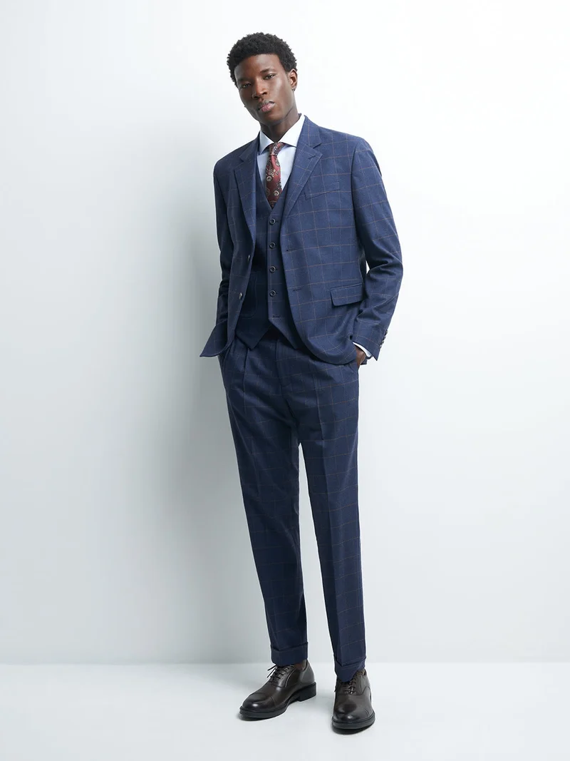 Pantalon coordonnable slim carreaux