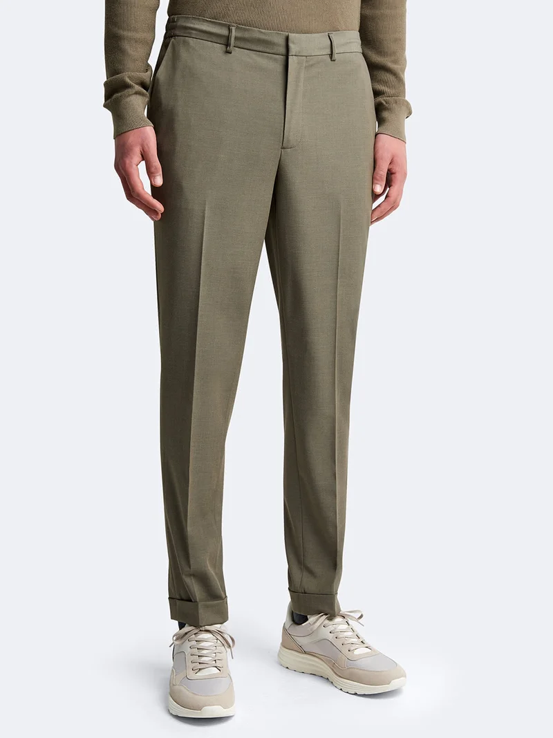 Pantalon de costume bistretch faux uni