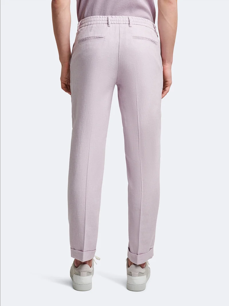 Pantalon de costume regular coton-lin