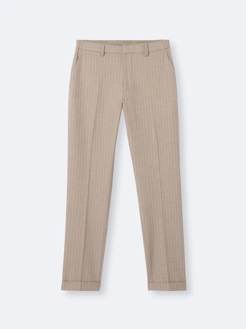Pantalon de costume stretch rayé