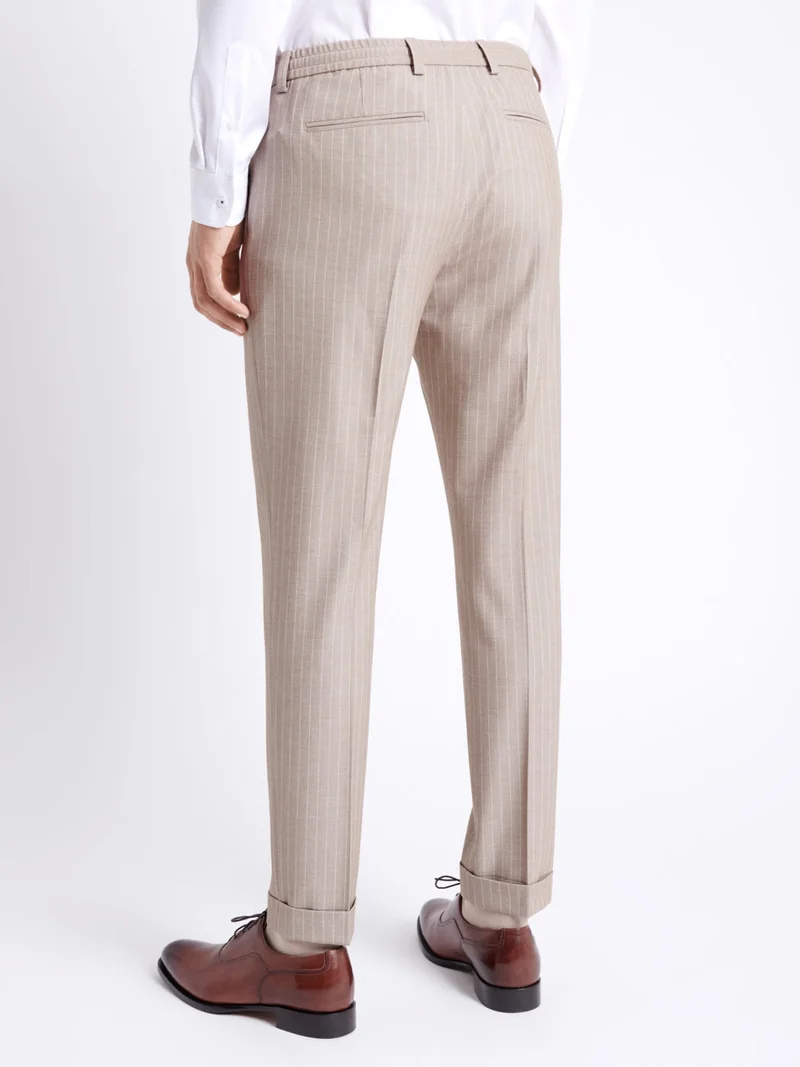 Pantalon de costume stretch rayé