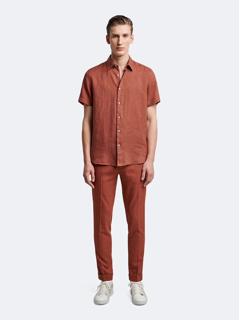 Pantalon de costume faux uni