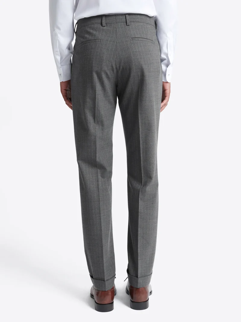 Pantalon de costume en laine peignée