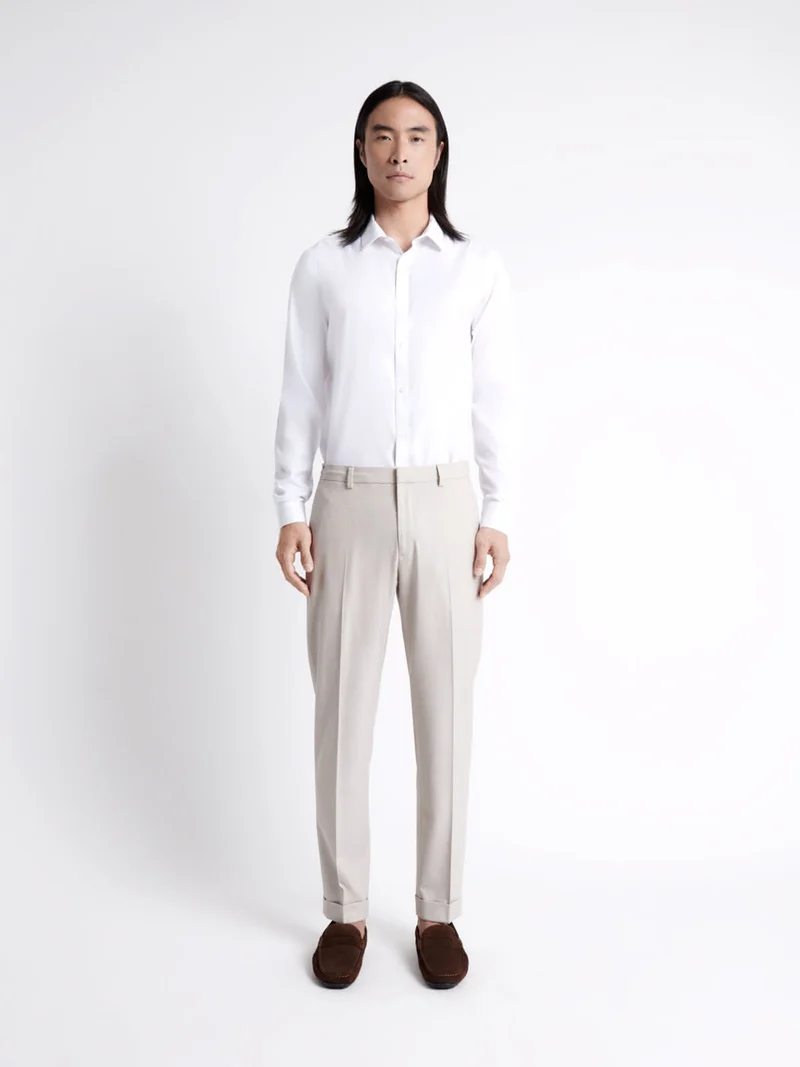 Pantalon bistretch taille élastiquée