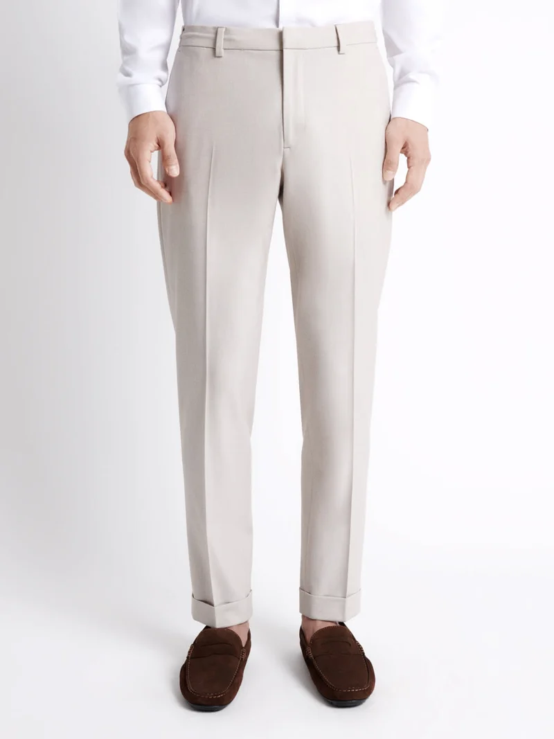Pantalon bistretch taille élastiquée