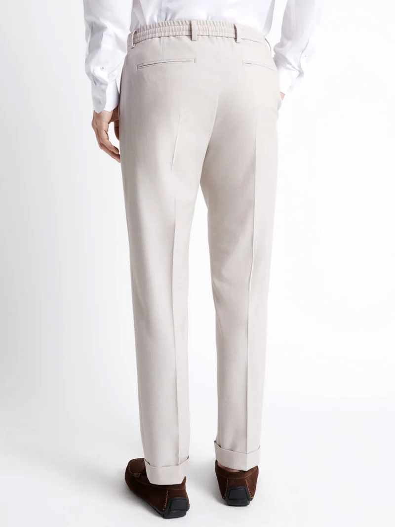 Pantalon bistretch taille élastiquée