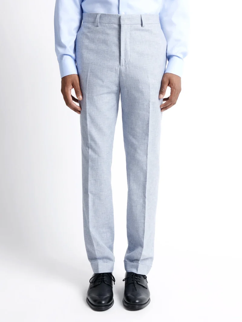 Pantalon de costume 100% coton lin