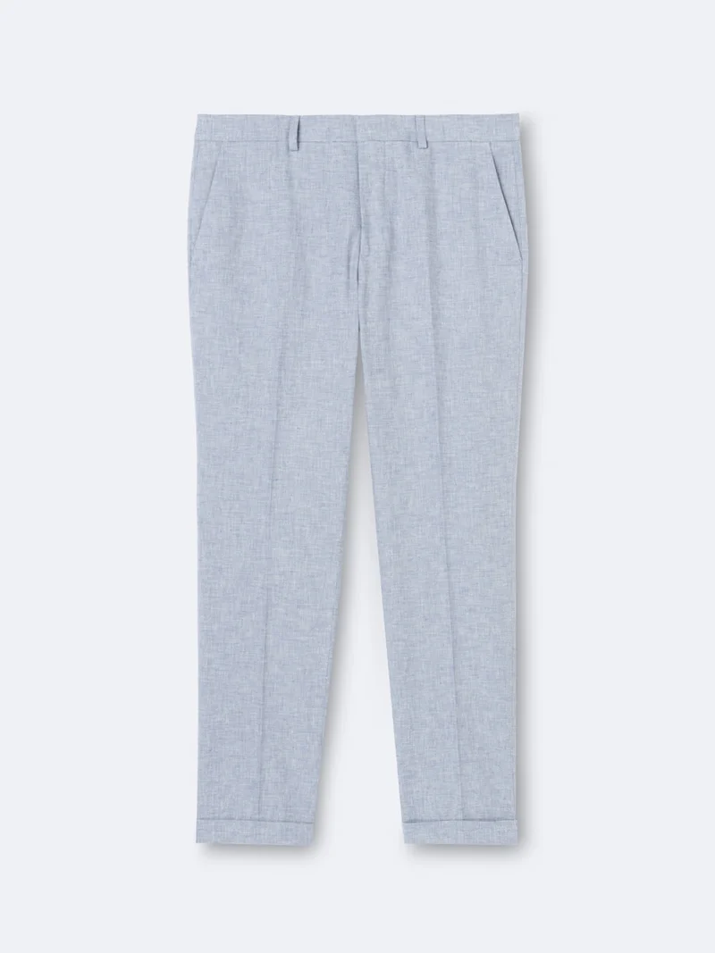 Pantalon de costume 100% coton lin