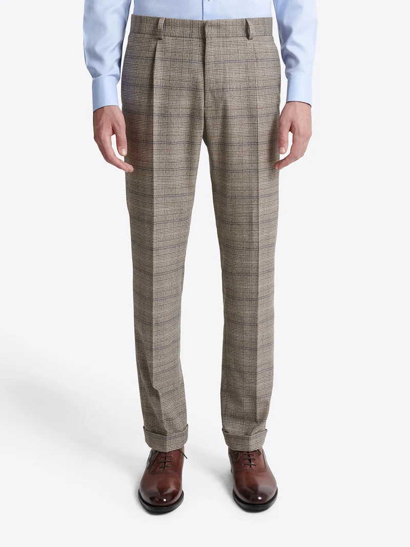 Pantalon de costume strech à carreaux