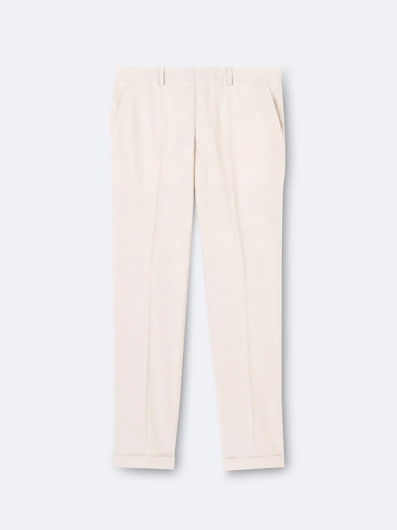 Pantalon de costume 100% coton lin