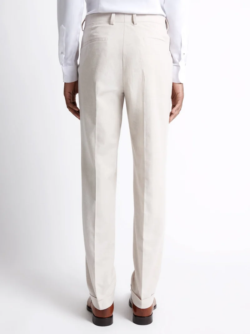 Pantalon de costume 100% coton lin