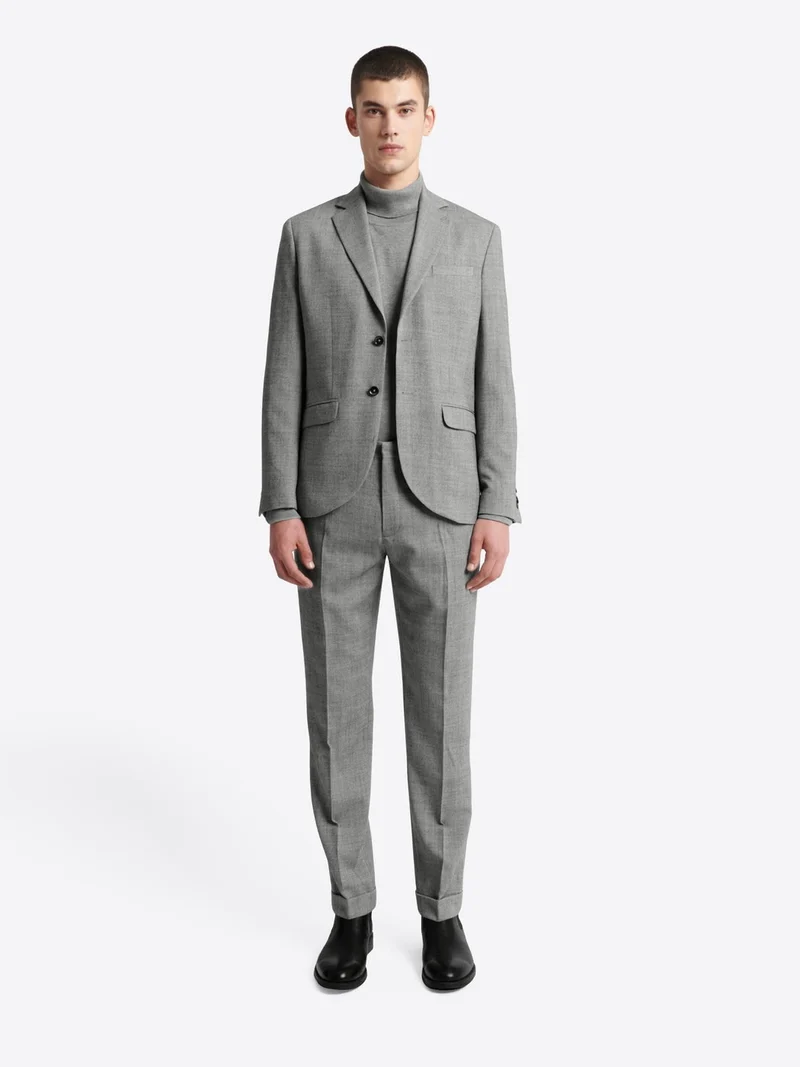 Pantalon de costume regular chiné