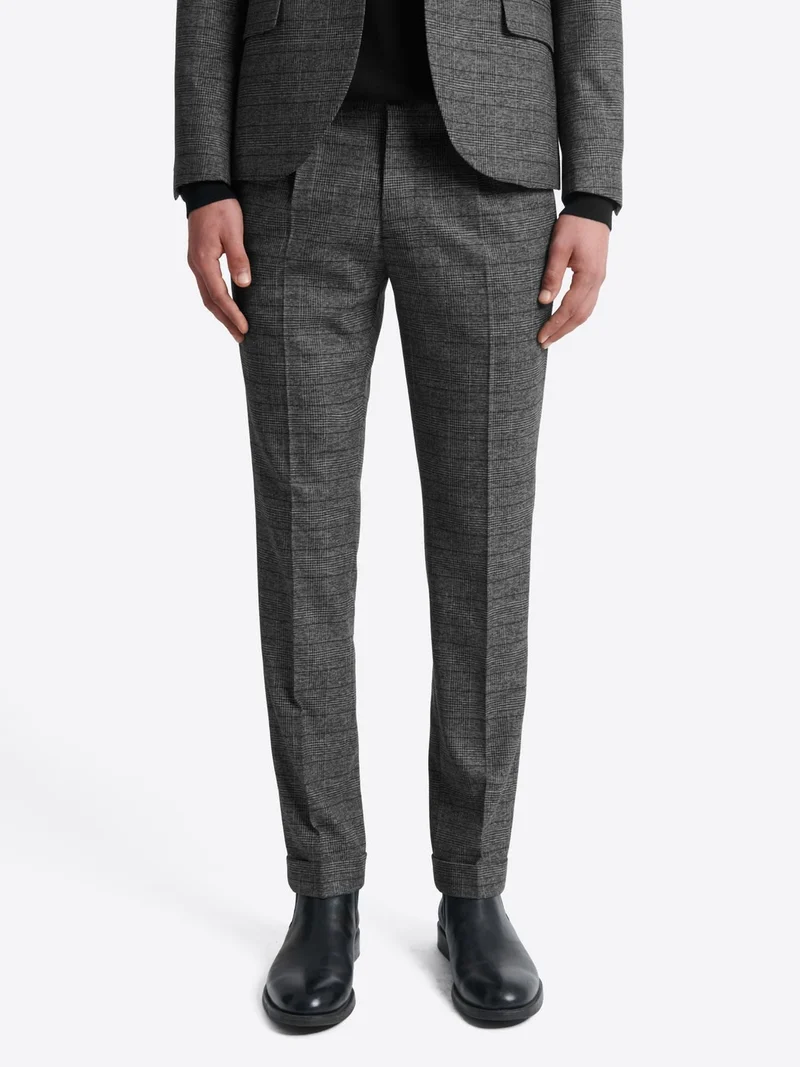 Pantalon de costume strech à carreaux