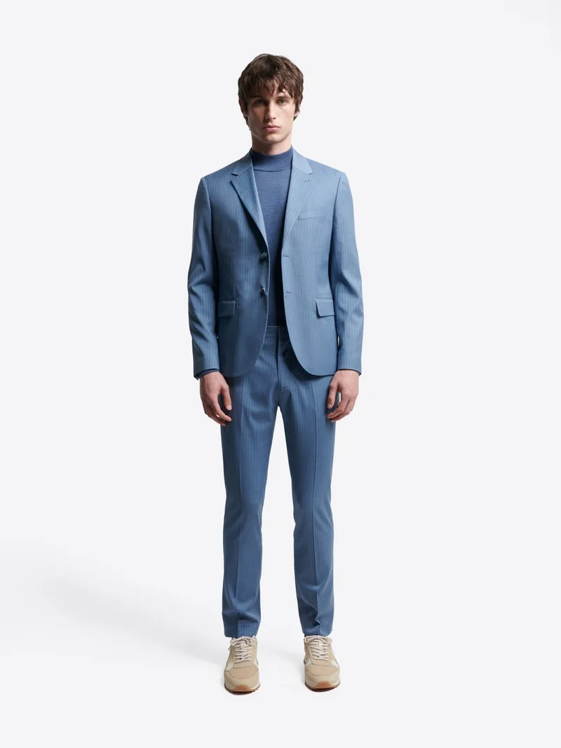 Pantalon de costume slim jogpant rayé