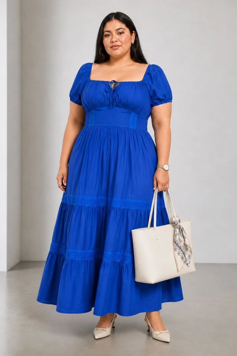 Opel|Cotton Tiered Maxi Dress