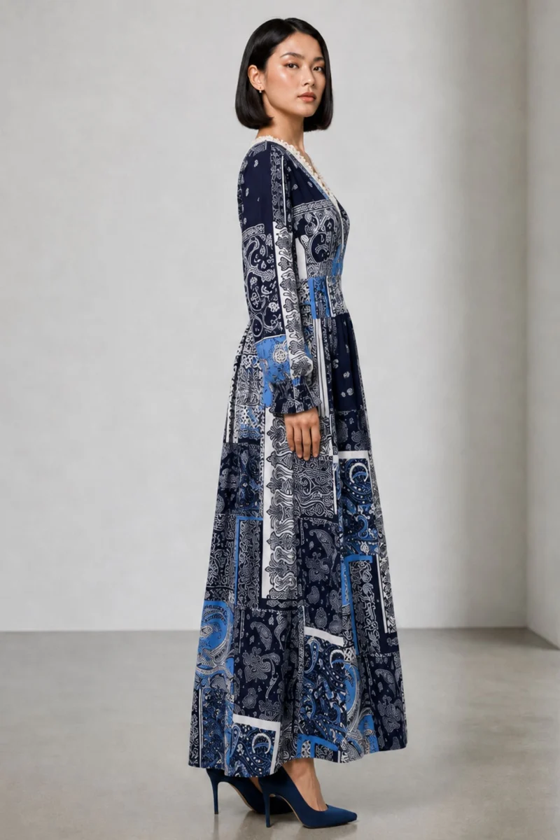 Corin|Viscose Printed Maxi Dress