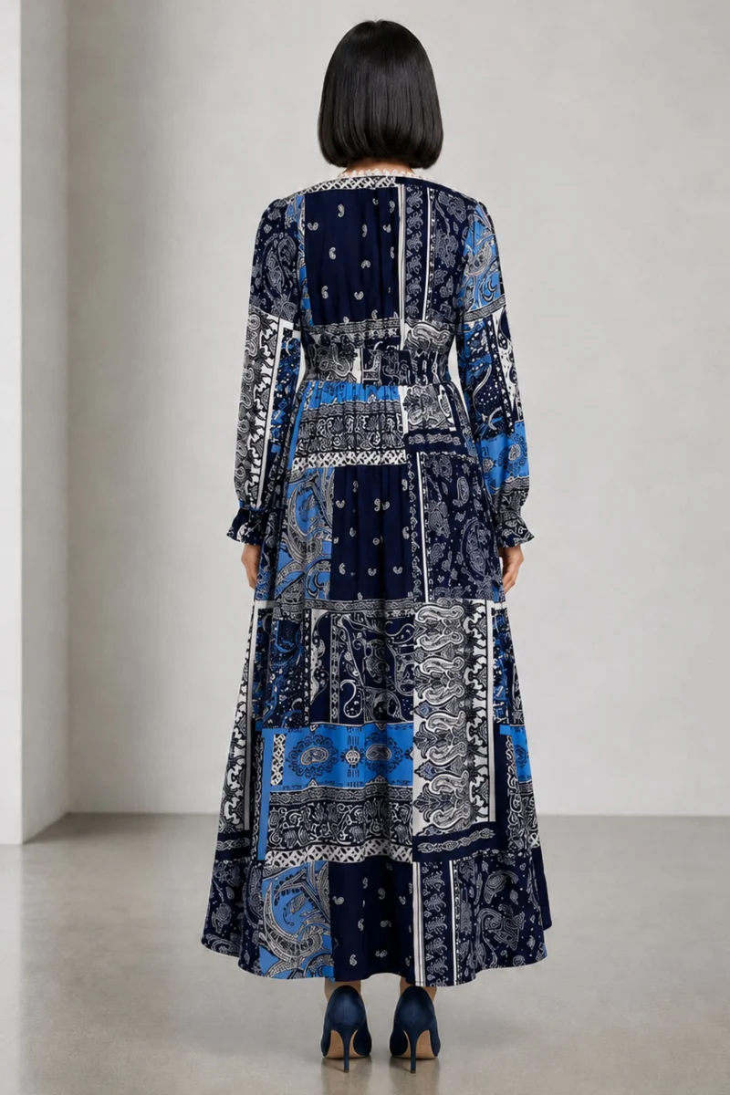 Corin|Viscose Printed Maxi Dress