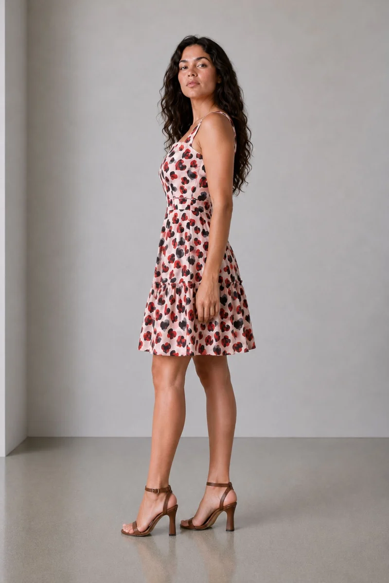 Ravin|Cotton Fit Flare Mini Dress