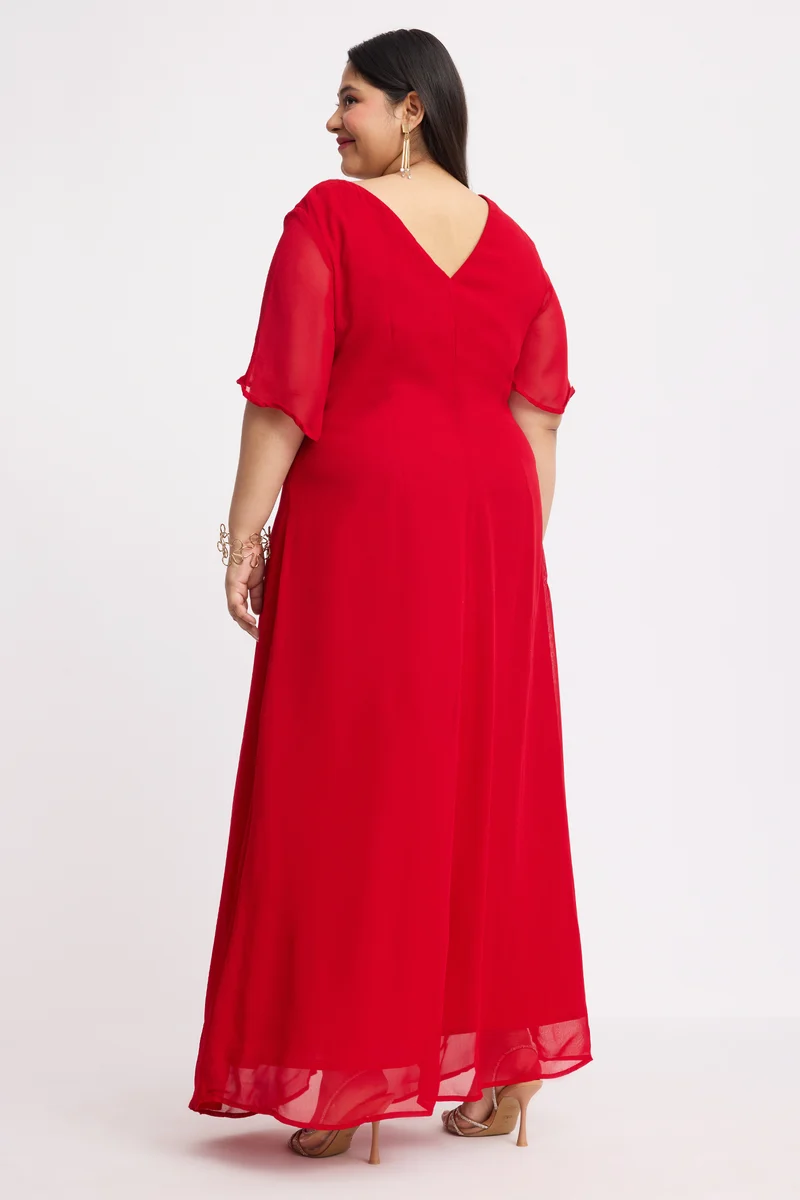 Adria|Viscose Sleeveless Maxi Dress