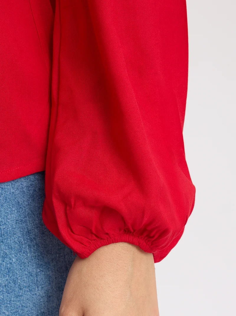 Intes|100% Viscose V-Neck Lace Top