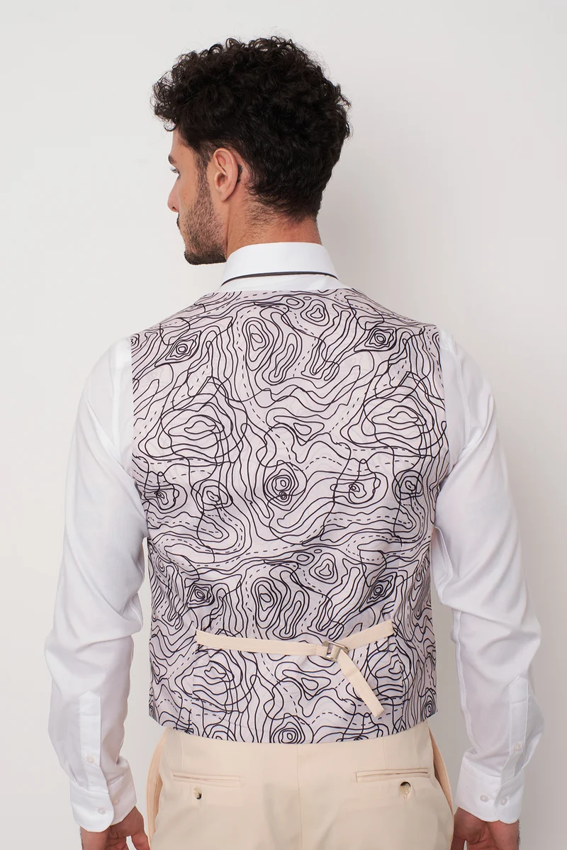 Man Waistcoat Beige