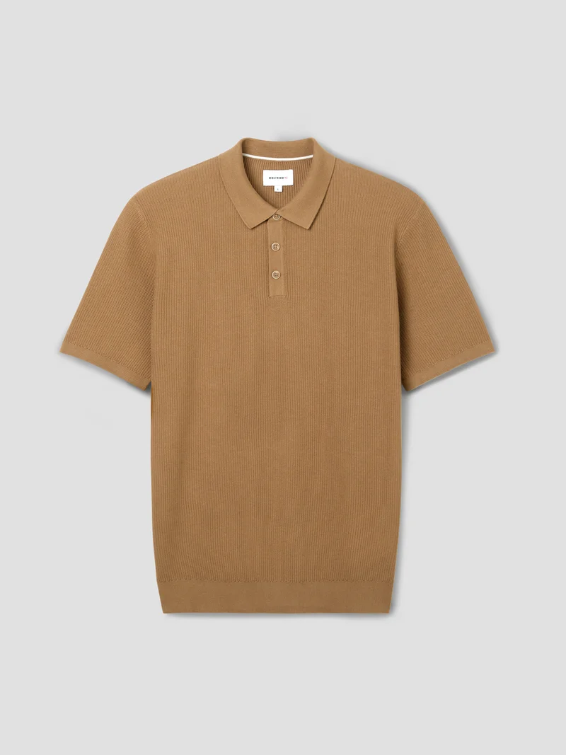 Polo col boutonné jeux de points