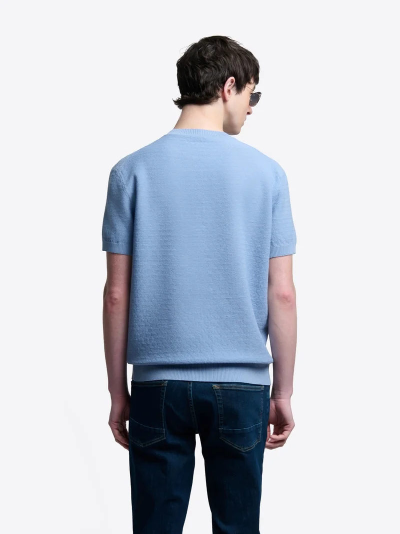 T-shirt maille col rond en coton