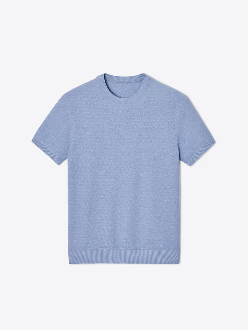 T-shirt maille col rond en coton