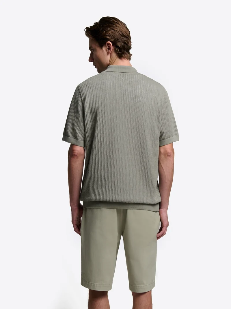 Chemise maille ajourée en coton bio